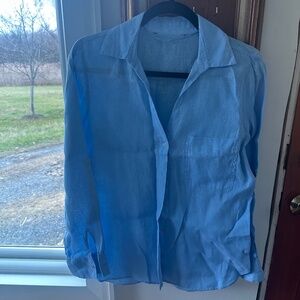 BLUE LINEN SHIRT